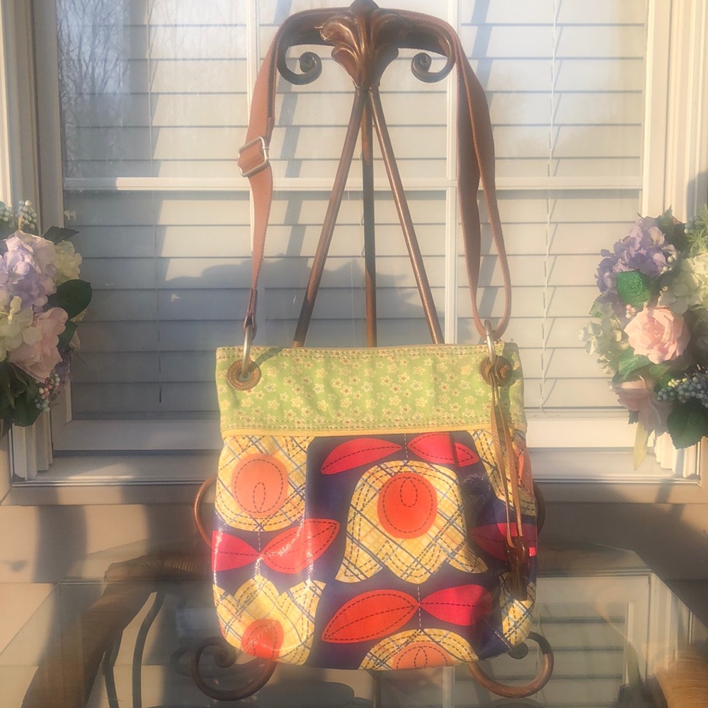 Fossil Tulip Print Crossbody Handbag